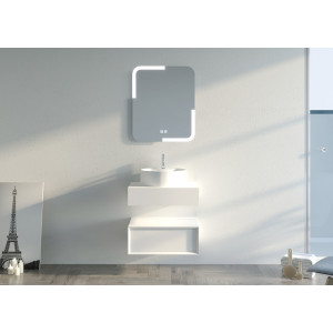 Meuble à vasque simple salle de bain FABRIANO 600 Blanc