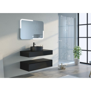 Ensemble simple vasque salle de bain FABRIANO 1000 Noir