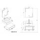 Plan Meuble salle de bain FABRIANO 600 Blanc