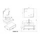 Plan Meuble salle de bain FABRIANO 800 Blanc