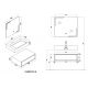 Dimensions Meuble salle de bain FLORENTINO 800B