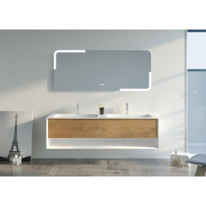 Meuble double vasque pour grande salle de bain PORTOFINO 1600