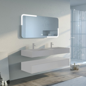 Miroir Rectangulaire avec LED PRISMA_1400