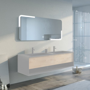 Miroir Rectangulaire avec LED PRISMA_1600