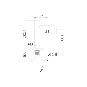 Plan Robinet mitigeur DAHLIA Chrome