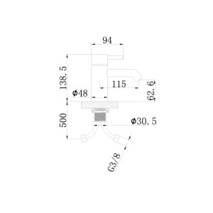Plan Robinet mitigeur DAHLIA LITTLE Chrome