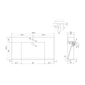 Plan vasque Meuble salle de bain FLORENTINO 1000N