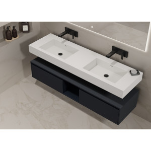 Meuble Design salle de bain ROMANZA 1600 Noir