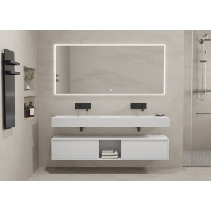 Meuble Design salle de bain 2 vasques ROMANZA 1600B