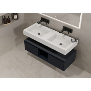 Meuble Noir salle de bain ROMANZA 1200 Noir