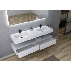 Meuble salle de bain AVELLINO 1600 Blanc