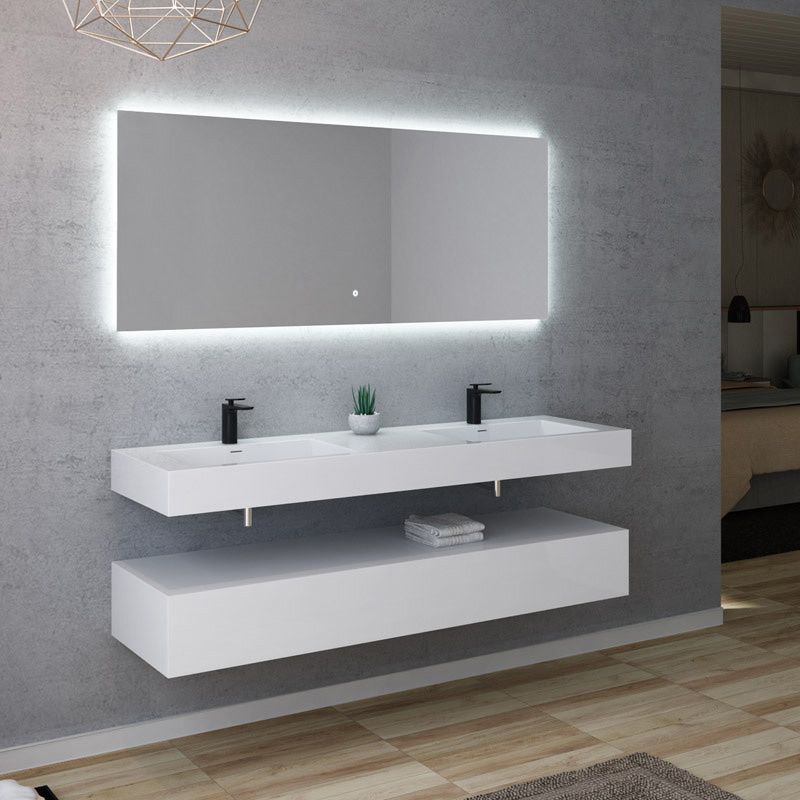 Meuble double vasque salle de bain AVELLINO 1600