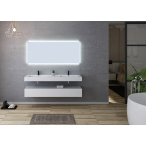 Meuble double vasque salle de bain AVELLINO 1600