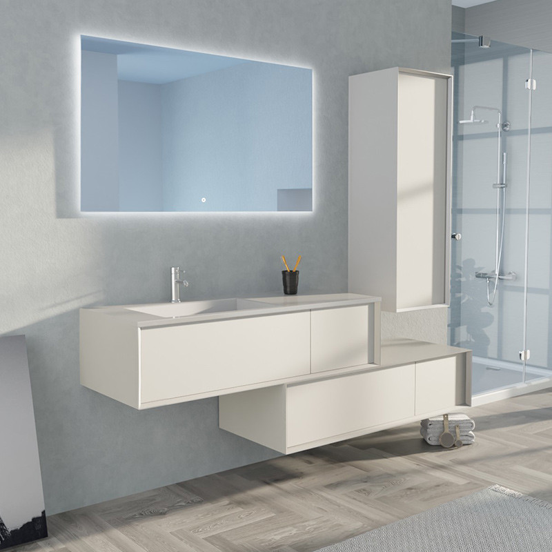 Meuble Design de salle de bain Avigliano 1200 Blanc