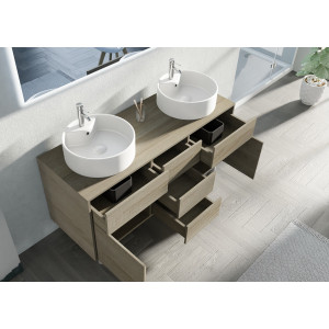 Détail rangements Meubles salle de bain VENEZIA Scandinave