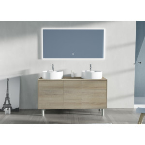 Ensemble Meuble deux vasques salle de bain VENEZIA Scandinave