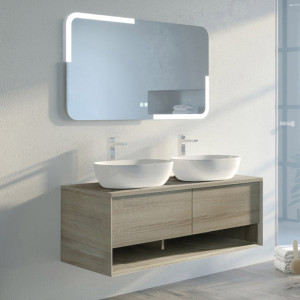 Meuble 120cm scandinave salle de bain SANZA