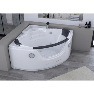 Baignoire avec hublot Balnéo d'angle Escapade 27 jets