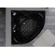 Vue intérieure Baignoire Balnéo d'angle Maeva Black 39 jets Whirlpool