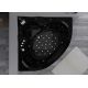 Vue de dessus baignoire balnéo d'angle noire 38 jets Manhattan Black