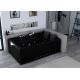 Baignoire balnéo rectangulaire 2 places Belize Black Gauche 32 jets