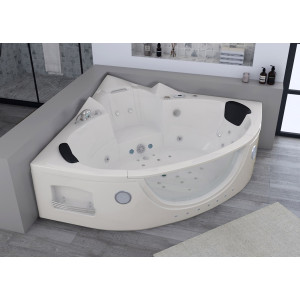 Belle baignoire balneo d'angle deux places Seattle