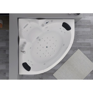 Vue intérieure Baignoire balnéo d'angle avec jets de massage SEATTLE