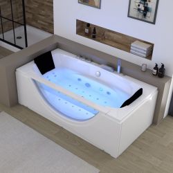 Baignoire balneo rectangulaire Kilauea S 22 jets