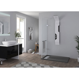 Receveur en gel coat ALICANTE Graphite 120x80 cm