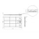 Receveur en gel coat ALICANTE Graphite 120x80 cm