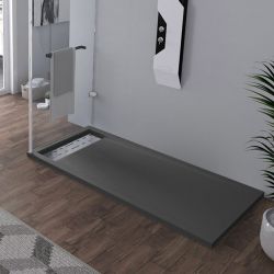 Receveur en gel coat ALICANTE Graphite 160x80cm