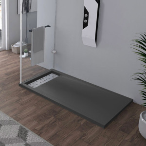 Receveur en gel coat ALICANTE Graphite 140x80cm
