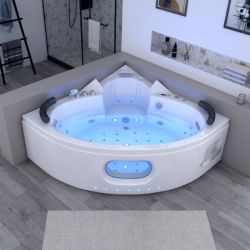 implantation Baignoire balnéo d'angle Corleone 48 jets