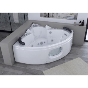 Baignoire balnéo d'angle Corleone 48 jets
