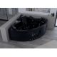 Baignoire balnéo à hublot Corleone Black 48 jets