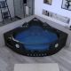Belle baignoire balnéo d'angle noire Manhattan