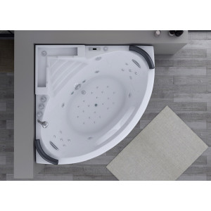 Baignoire balnéo d'angle Lisbonne en vue intérieure