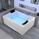 Baignoire balnéo rectangulaire Elle&Lui 40 jets Whirlpool