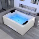 Baignoire balnéo rectangulaire Elle&Lui 40 jets Whirlpool