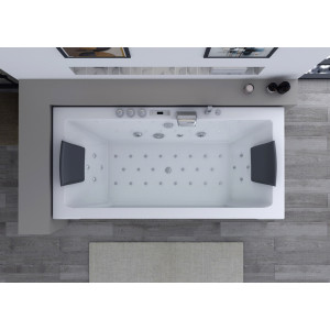 Baignoire balnéo rectangulaire de luxe Palamos 32 jets