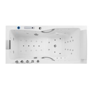 Vue intérieure Baignoire balnéo rectangulaire Harmonie droite 43 jets