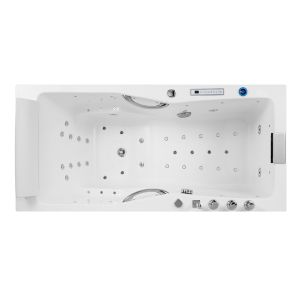 Vue intérieure Baignoire balnéo rectangulaire Harmonie Gauche 43 jets
