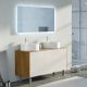 Superbe Meuble salle de bain VENEZIA Bois Naturel et Blanc mat