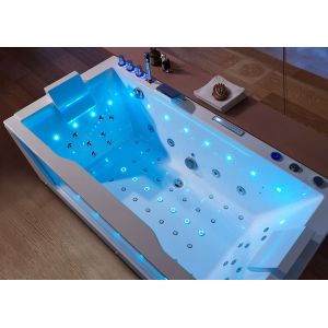 Baignoire balnéo rectangulaire Luminosa 53 jets Whirlpool