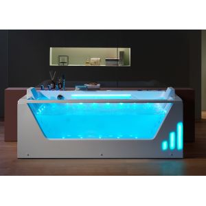 Baignoire balnéo rectangulaire Luminosa 53 jets Whirlpool