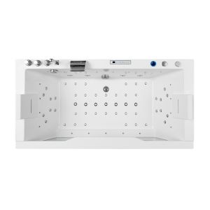 Vue intérieure Baignoire balnéo rectangulaire Luminosa 53 jets Whirlpool