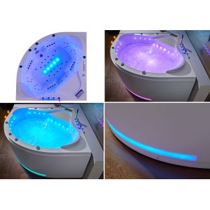 Baignoire balnéo d'angle Vesuve 81 jets Whirlpool