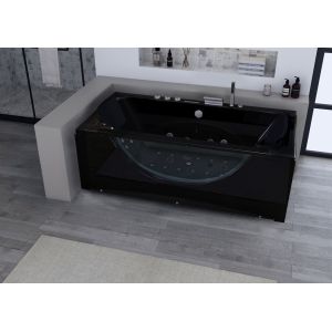 Baignoire balneo rectangulaire Kilauea black 26 jets