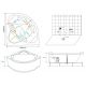 Plans Baignoire balneo d'angle Vesuve 81 jets Whirlpool