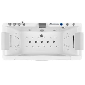 Vue intérieure Baignoire balnéo rectangulaire Emeraude 35 jets
